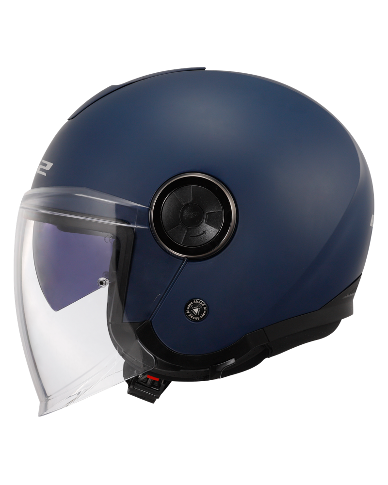 Carregue imagem no visualizador da galeriaCapacete open-face LS2 OF620 Classy Solid Azul Marinho – vista lateral direita
