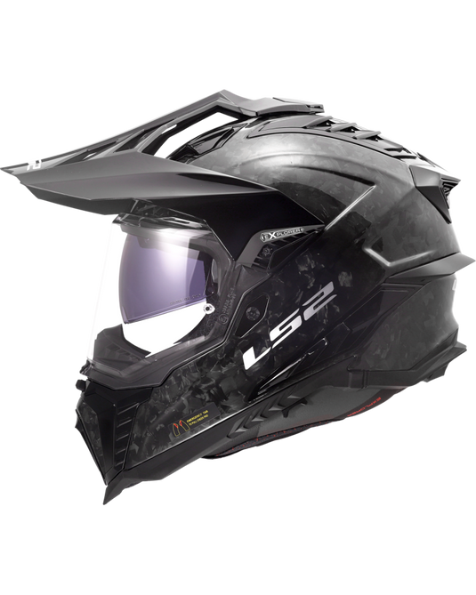 Capacete enduro LS2 MX701 Explorer C Forged Carbono – vista lateral direita