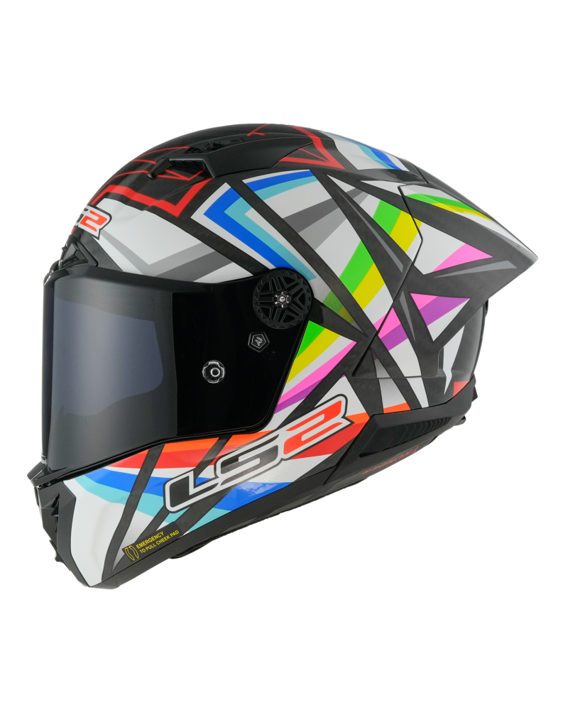 Load image into Gallery viewer, Capacete integral LS2 FF805 Thunder C GP Flash Preto Brilho – vista lateral direita
