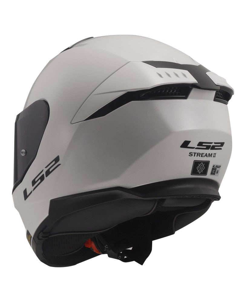 Load image into Gallery viewer, Capacete integral LS2 FF808 Stream II Solid Branco – vista lateral direita
