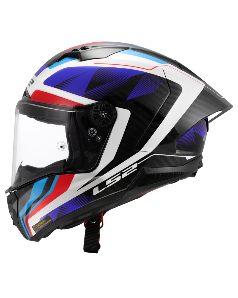 Load image into Gallery viewer, Capacete integral LS2 FF805 Thunder C GP Raute Azul Vermelho – vista lateral direita
