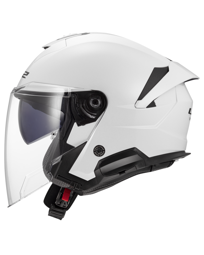 Load image into Gallery viewer, Capacete jet LS2 OF618 Verso II Solid Branco – vista traseira
