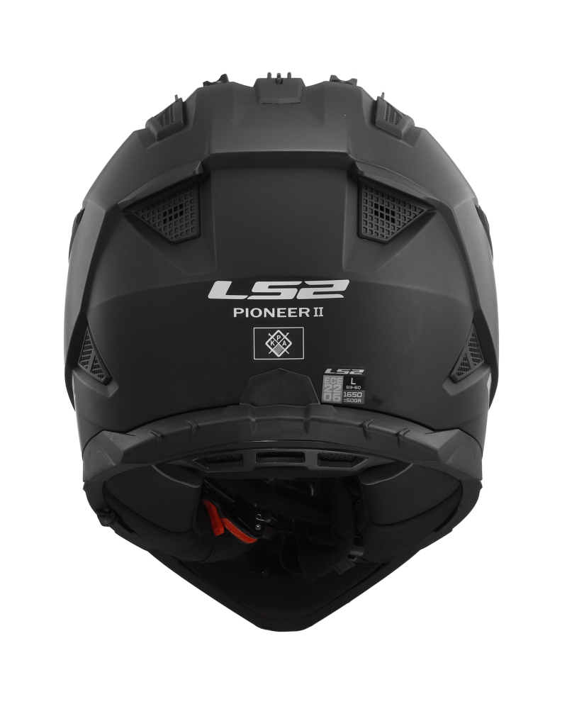 Load image into Gallery viewer, Pala removível e ajustável – capacete motocross LS2 MX702 Pioneer II Solid Preto Mate
