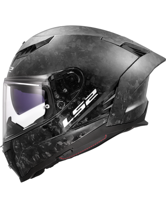 Capacete integral LS2 FF807 Dragon Forged Carbono Brilho – vista traseira