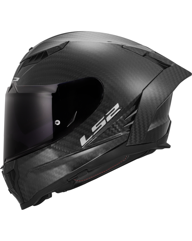 Carregue imagem no visualizador da galeriaCapacete integral LS2 FF807 Dragon Carbon em fibra de carbono mate – vista traseira
