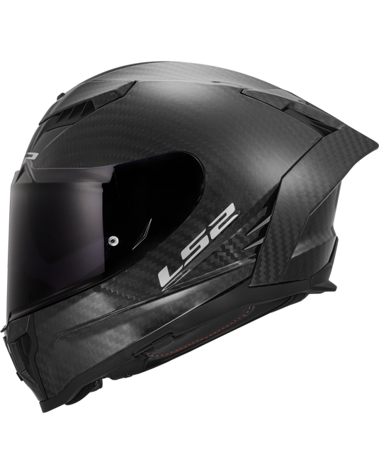 Capacete integral LS2 FF807 Dragon Carbon em fibra de carbono mate – vista traseira