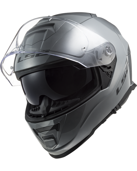 Capacete integral LS2 FF800 Storm II Solid Cinza Nardo – vista traseira