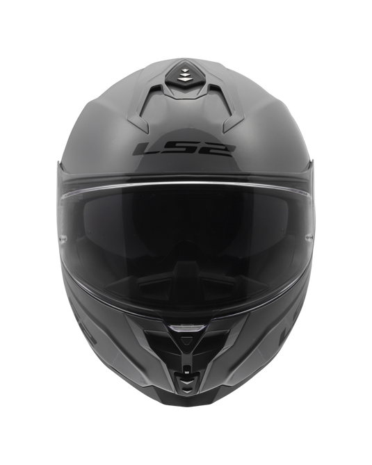 Capacete integral LS2 FF817 Challenger II Solid Cinza Nardo – vista traseira