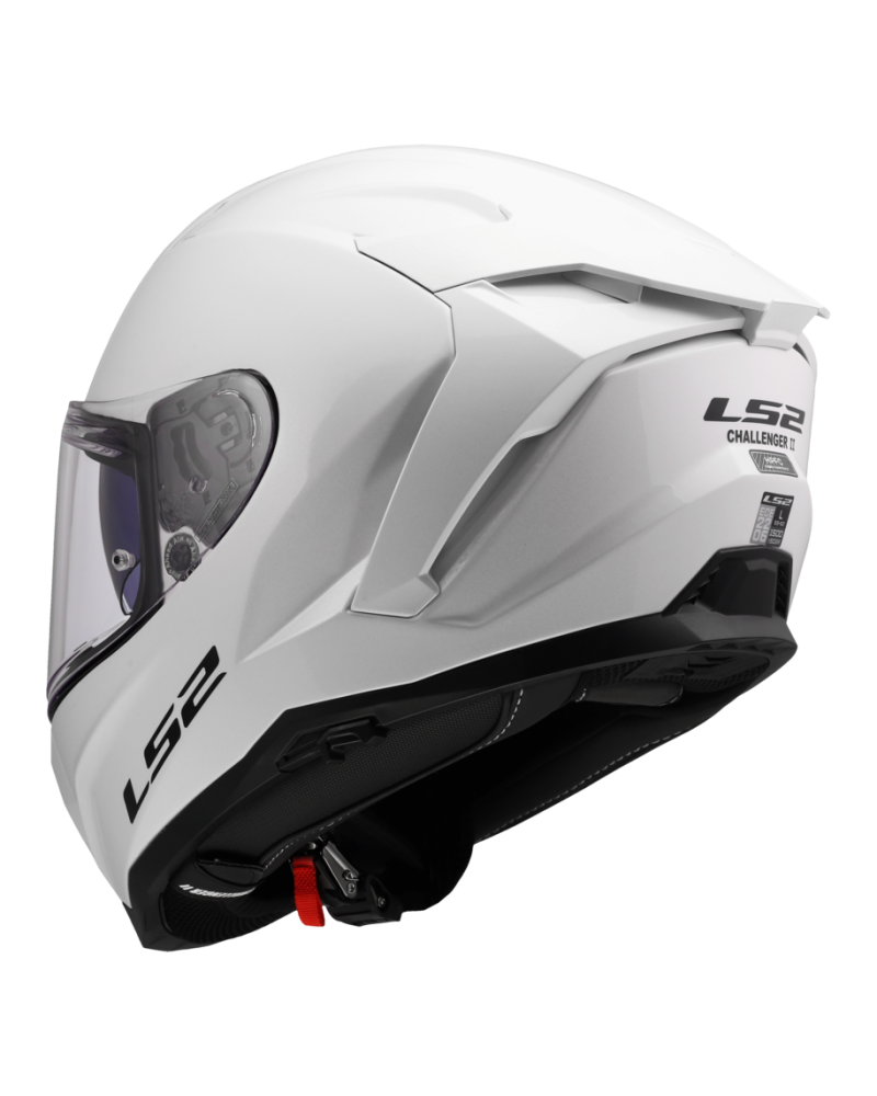 Carregue imagem no visualizador da galeriaCapacete integral LS2 FF817 Challenger II Solid Branco – vista traseira
