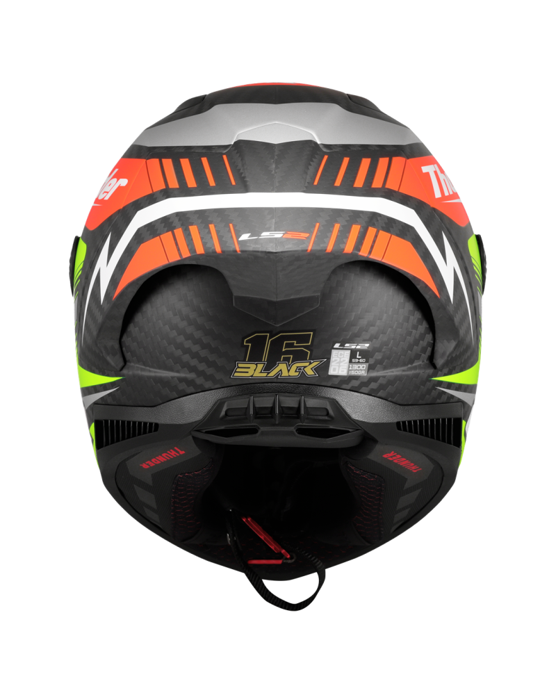 Load image into Gallery viewer, Detalhe do design réplica GP Black – capacete integral LS2 FF805 Thunder C Mate
