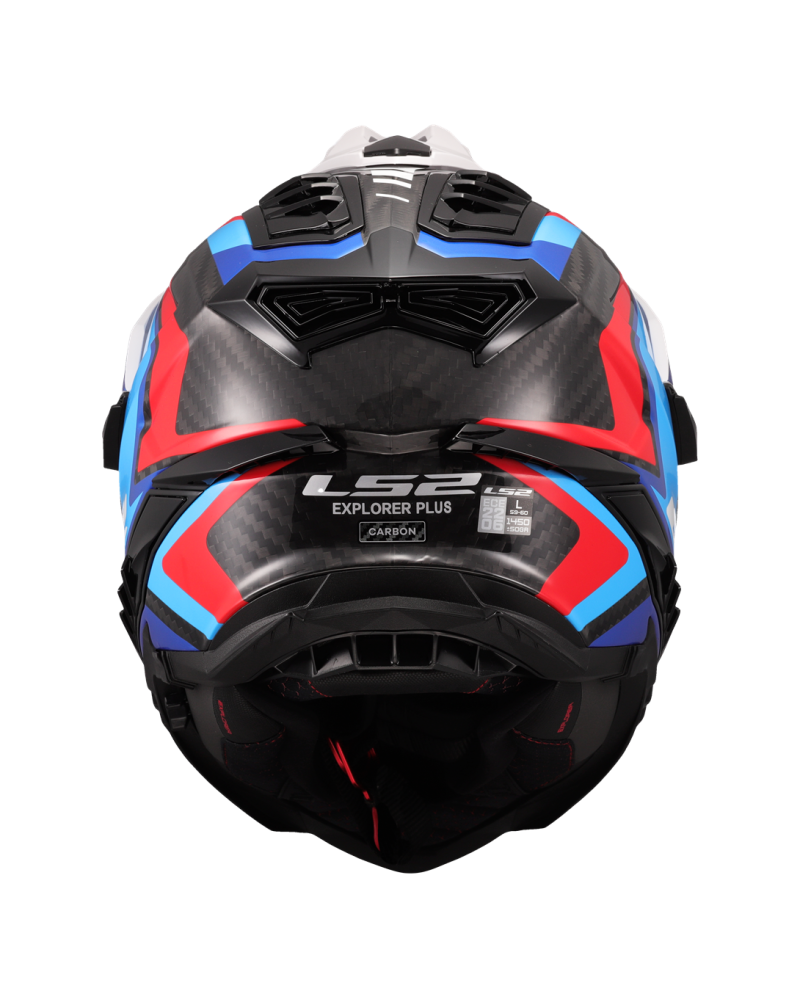 Load image into Gallery viewer, Capacete enduro LS2 MX701 Explorer C Frontier II Branco Azul – detalhe do design
