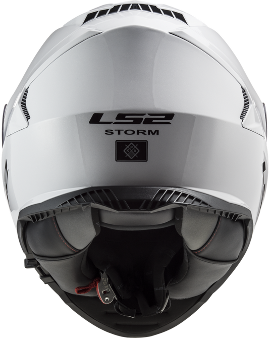 Capacete integral LS2 FF800 Storm II Solid Branco – vista traseira