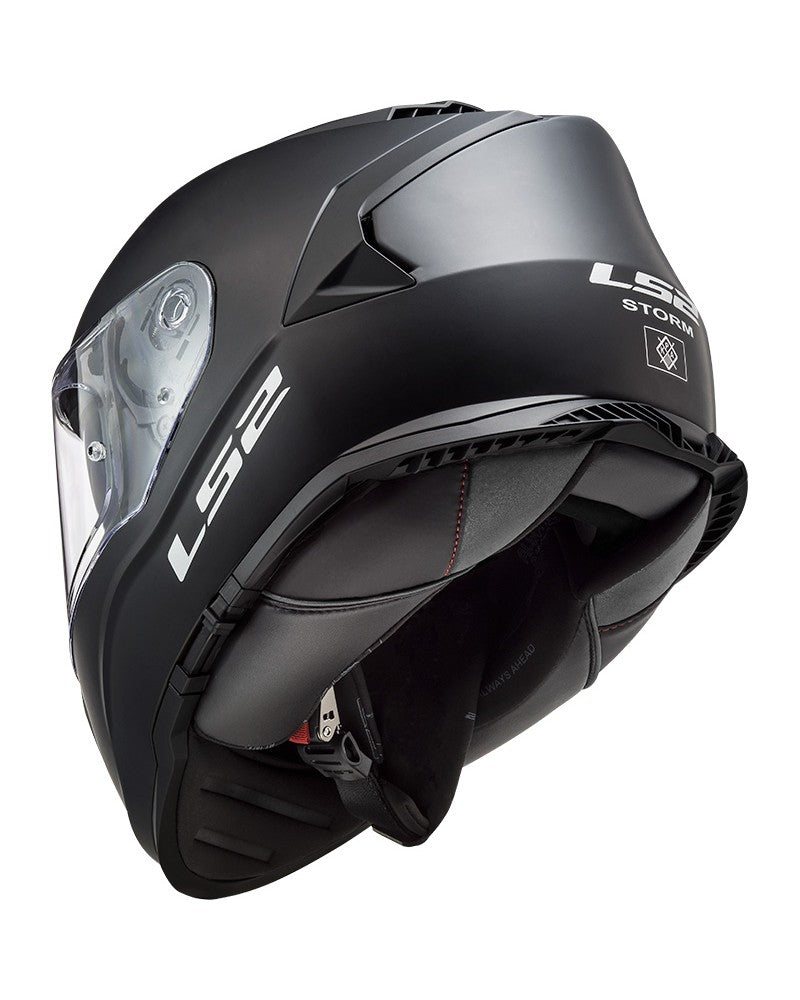 Carregue imagem no visualizador da galeriaCapacete LS2 FF800 Storm II Solid Preto Mate – detalhe da viseira com pinlock
