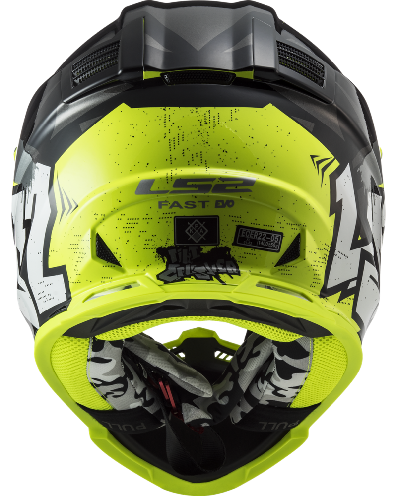 Load image into Gallery viewer, Detalhe do design Crusher – capacete motocross infantil LS2 MX437 Fast Evo II Mini
