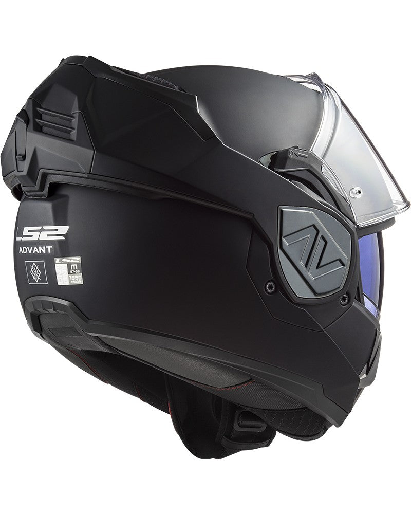 Load image into Gallery viewer, Capacete modular LS2 FF906 Advant Solid – vista lateral com queixeira rebatível
