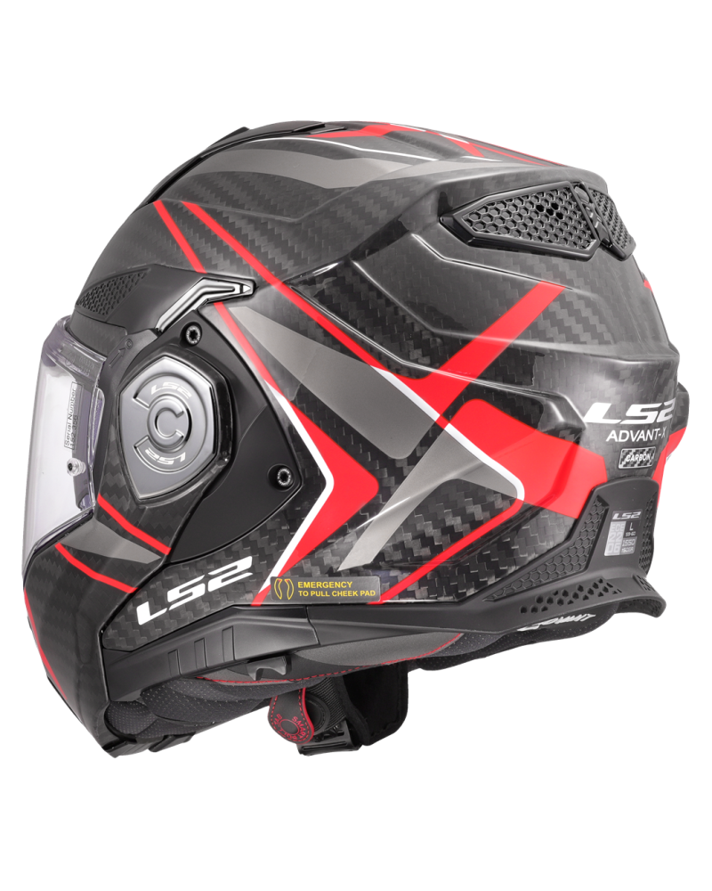 Load image into Gallery viewer, Viseira solar interna retrátil – capacete LS2 FF901 Advant-X C Future II Preto Vermelho

