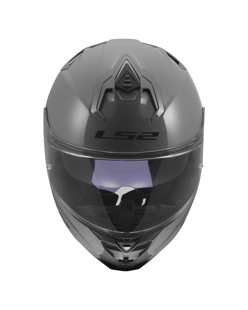 Carregue imagem no visualizador da galeriaCapacete integral LS2 FF817 Challenger II Solid Cinza Nardo – vista de topo
