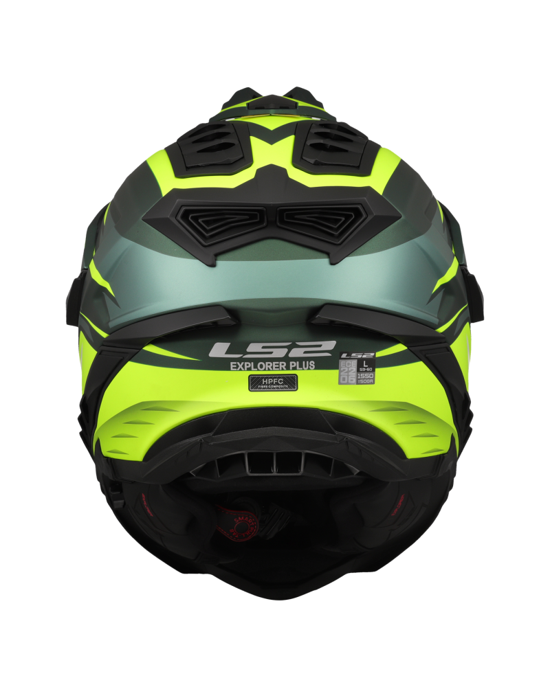 Load image into Gallery viewer, Calota em termoplástico – capacete enduro LS2 MX701 Explorer Spire Verde Mate Amarelo
