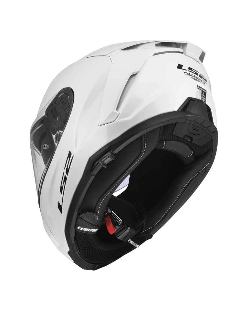 Carregue imagem no visualizador da galeriaCapacete integral LS2 FF817 Challenger II Solid Branco – vista de topo

