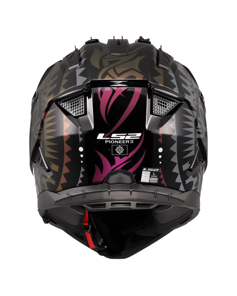 Load image into Gallery viewer, Acabamento camaleão iridescente – capacete motocross LS2 MX702 Pioneer II Rangi
