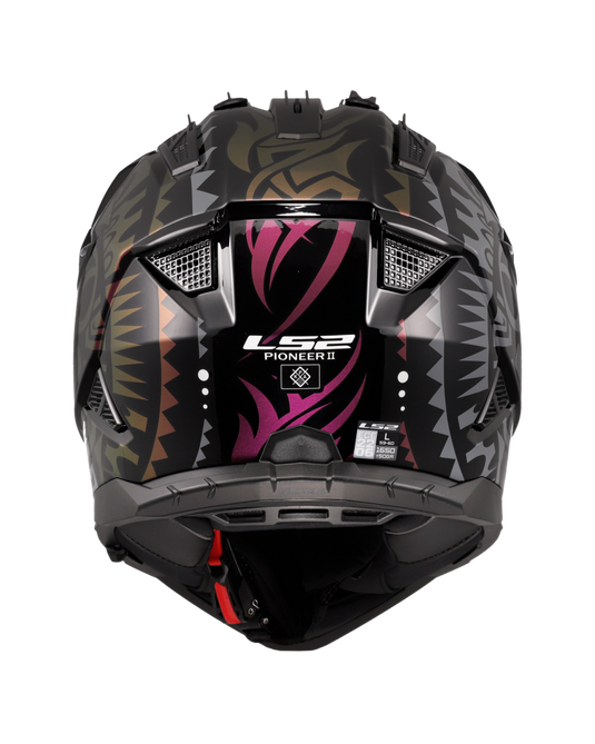 Acabamento camaleão iridescente – capacete motocross LS2 MX702 Pioneer II Rangi