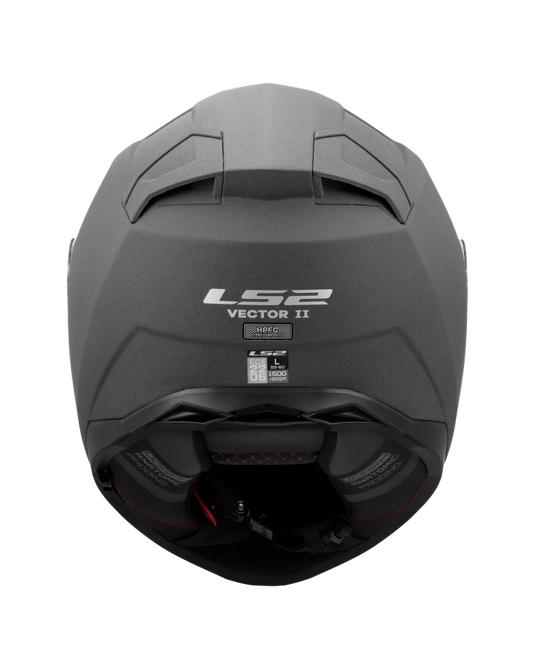 Capacete integral LS2 FF811 Vector II Solid Cinza Nardo – vista lateral esquerda