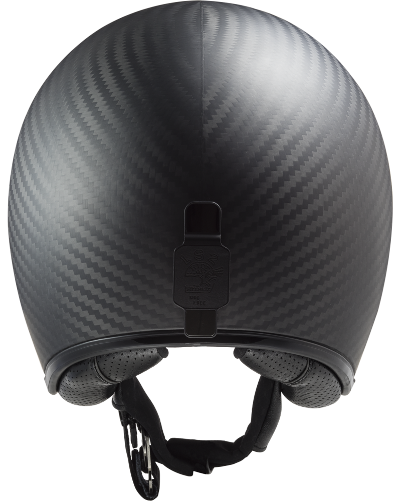 Load image into Gallery viewer, Capacete jet LS2 OF601 Bob II C Solid Carbono Mate – vista em perspetiva
