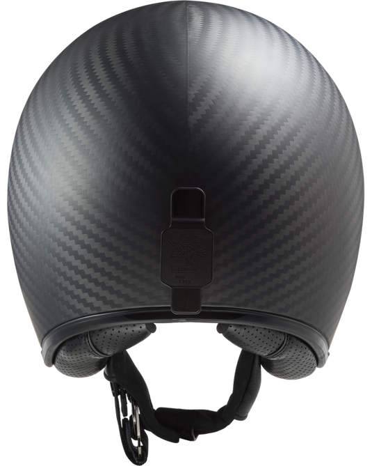 Capacete jet LS2 OF601 Bob II C Solid Carbono Mate – vista em perspetiva