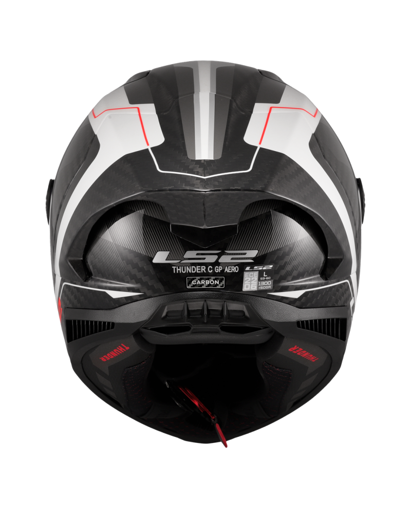 Load image into Gallery viewer, Detalhe do design geométrico Raute – capacete LS2 FF805 Thunder C Cinza Branco
