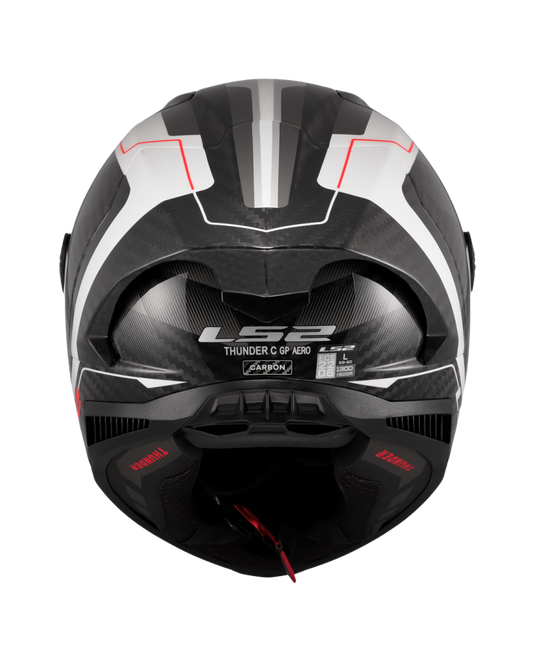 Detalhe do design geométrico Raute – capacete LS2 FF805 Thunder C Cinza Branco