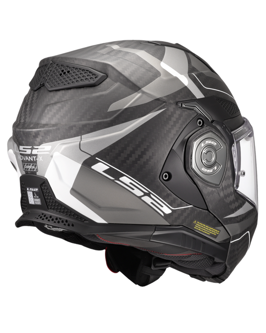 Capacete modular LS2 FF901 Advant-X C Horizon Cinza-Prateado Mate – vista em perspetiva