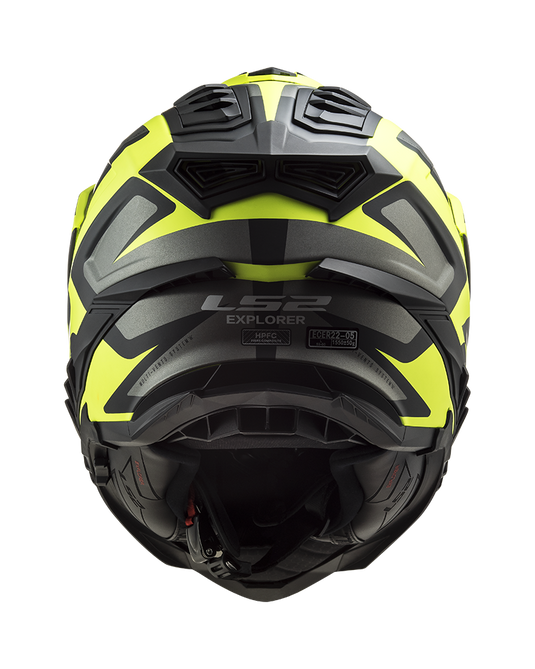 Pala removível e ajustável – capacete enduro LS2 MX701 Explorer Alter Preto Mate Amarelo