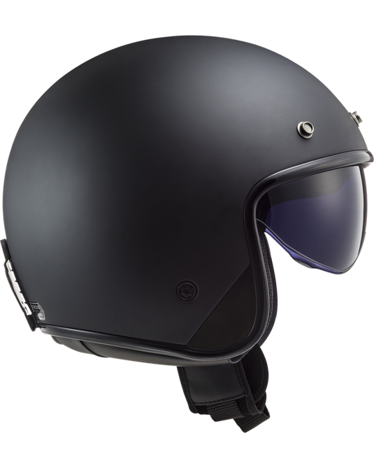 Design bobber de perfil baixo – capacete jet LS2 OF601 Bob II Solid Preto Mate