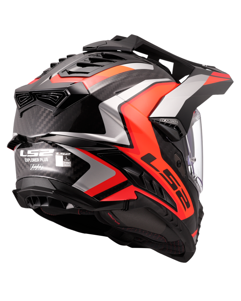 Load image into Gallery viewer, Pala removível e ajustável – capacete enduro LS2 MX701 Explorer C Frontier II Laranja Cinza
