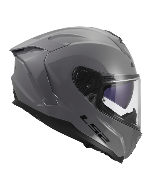 Capacete LS2 FF817 Challenger II Solid Cinza Nardo – detalhe da viseira panorâmica