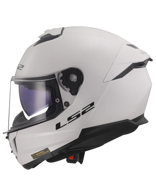 Capacete integral LS2 FF808 Stream II Solid Branco – interior removível e lavável