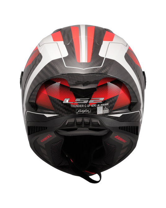 Viseira Pinlock ready – capacete integral LS2 FF805 Thunder C GP Raute Branco Vermelho