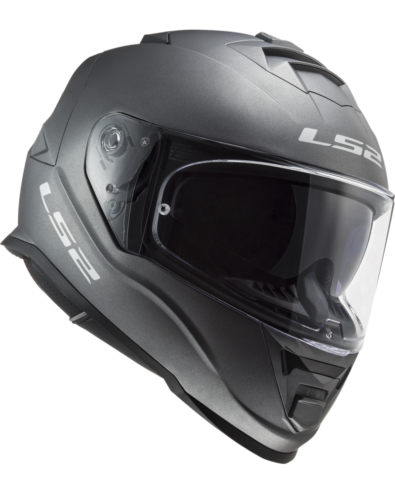 Carregue imagem no visualizador da galeriaCapacete LS2 FF800 Storm II Solid Titânio Mate – interior removível e lavável
