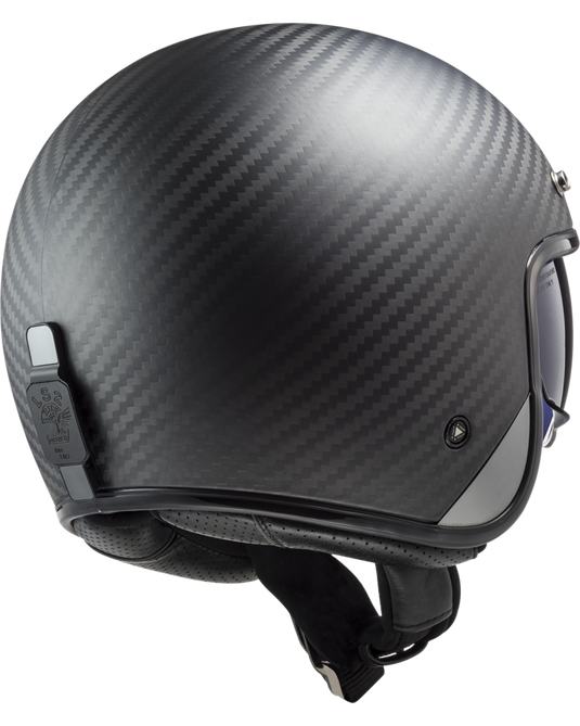 Calota em fibra de carbono mate – capacete jet LS2 OF601 Bob II C Solid