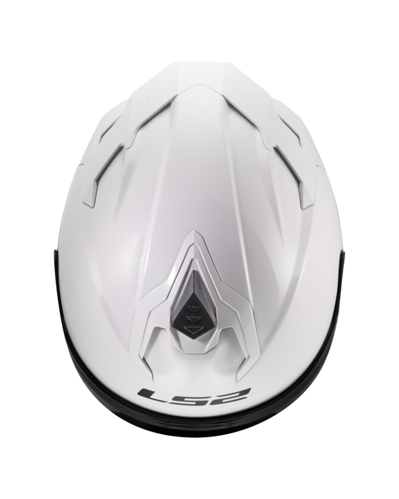 Carregue imagem no visualizador da galeriaCapacete LS2 FF817 Challenger II Solid Branco – detalhe da viseira panorâmica
