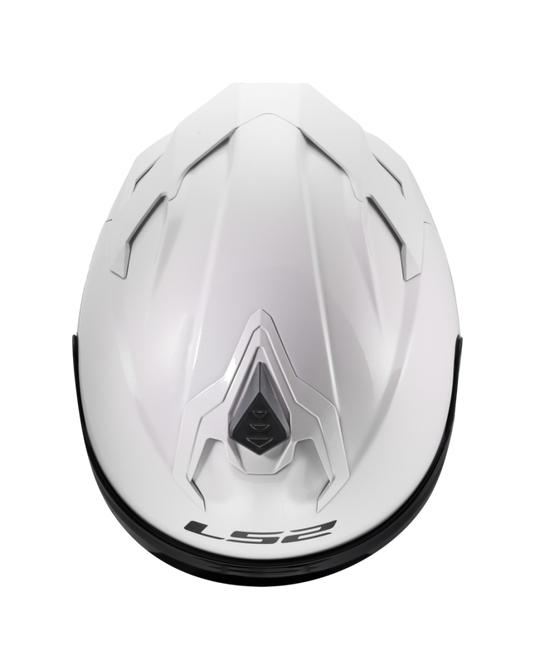 Capacete LS2 FF817 Challenger II Solid Branco – detalhe da viseira panorâmica