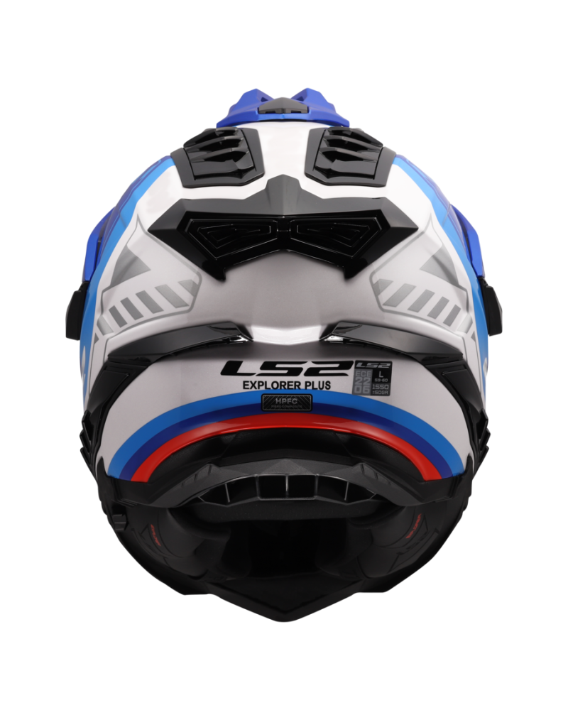 Load image into Gallery viewer, Sistema de ventilação generoso – capacete enduro LS2 MX701 Explorer Hexa Branco Azul
