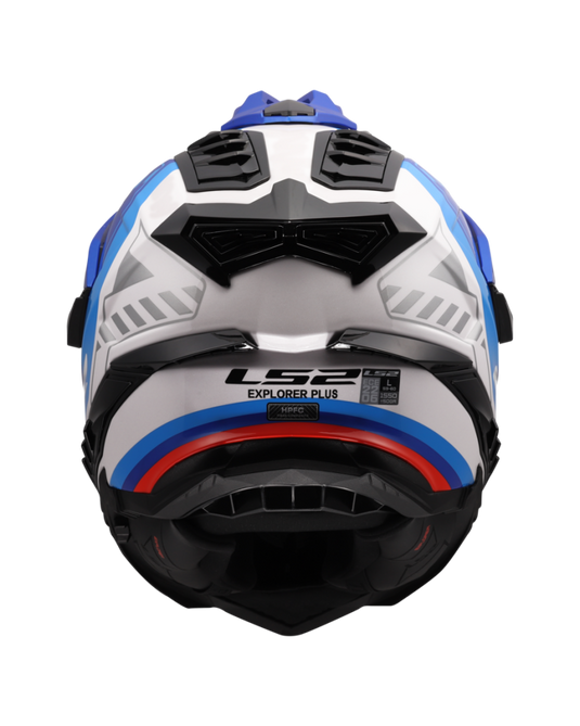 Sistema de ventilação generoso – capacete enduro LS2 MX701 Explorer Hexa Branco Azul