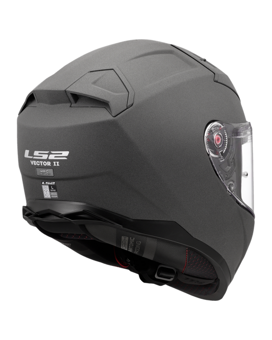 Capacete integral LS2 FF811 Vector II Solid Concrete – vista lateral esquerda