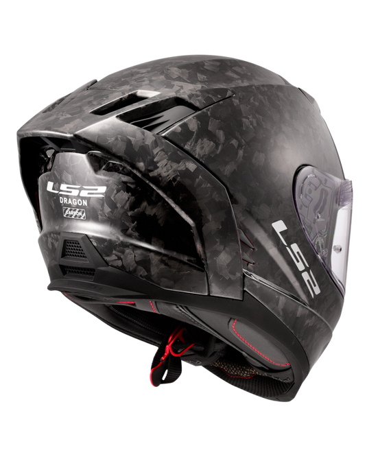 Interior removível e lavável – capacete integral LS2 FF807 Dragon Forged Carbono Brilho