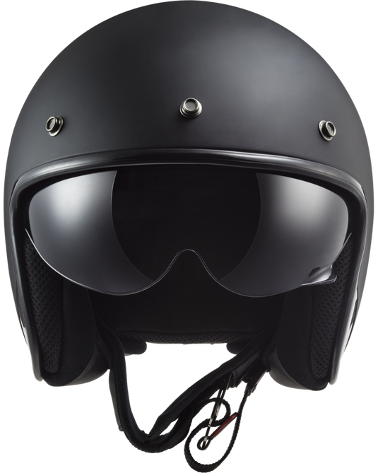 Design bobber de perfil baixo – capacete jet LS2 OF601 Bob II Solid Preto Mate