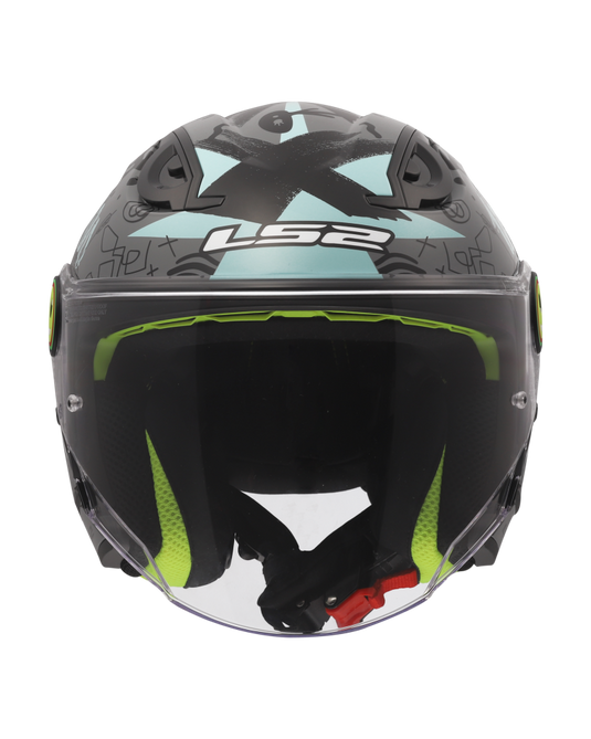 Interior removível e lavável – capacete jet infantil LS2 OF622 Funny II Scribble