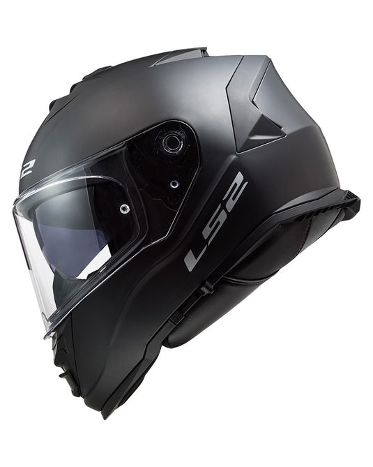 Capacete LS2 FF800 Storm II Solid Preto Mate – fecho micrométrico duplo anel em D