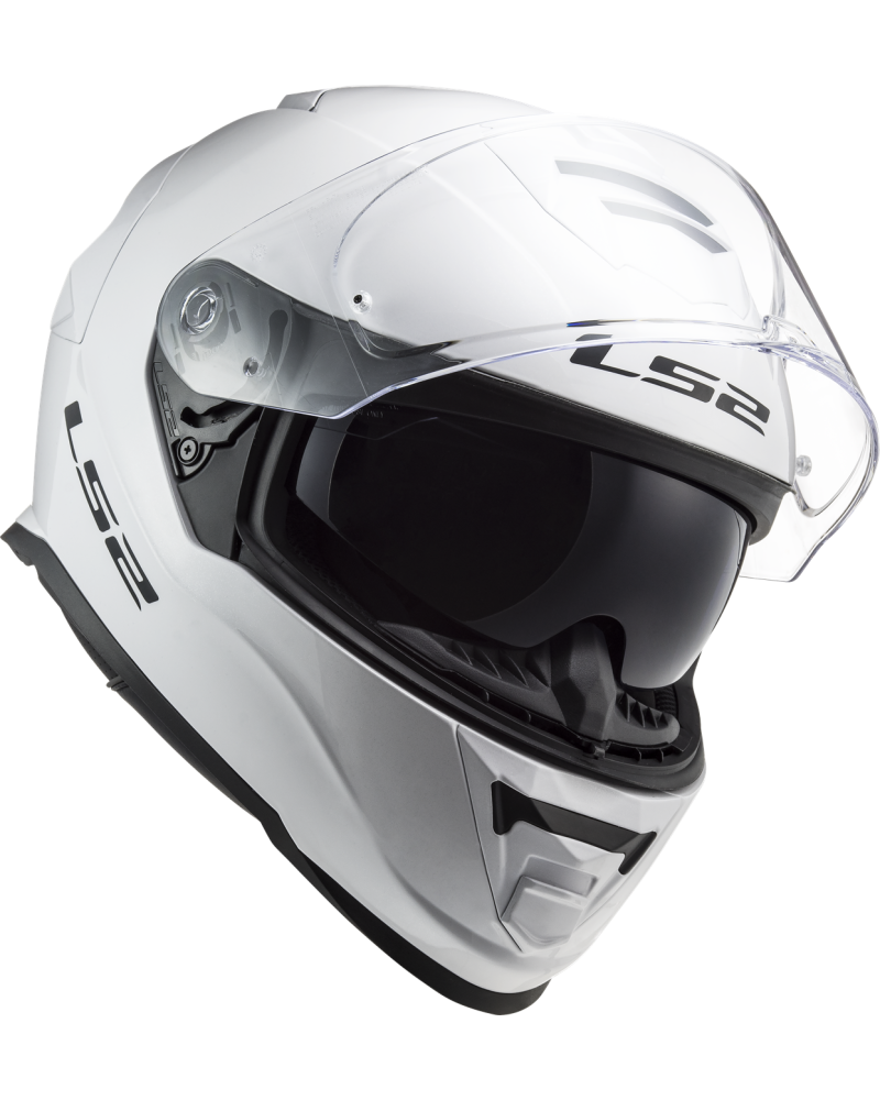 Load image into Gallery viewer, Capacete integral LS2 FF800 Storm II Solid Branco – detalhe aerodinâmico
