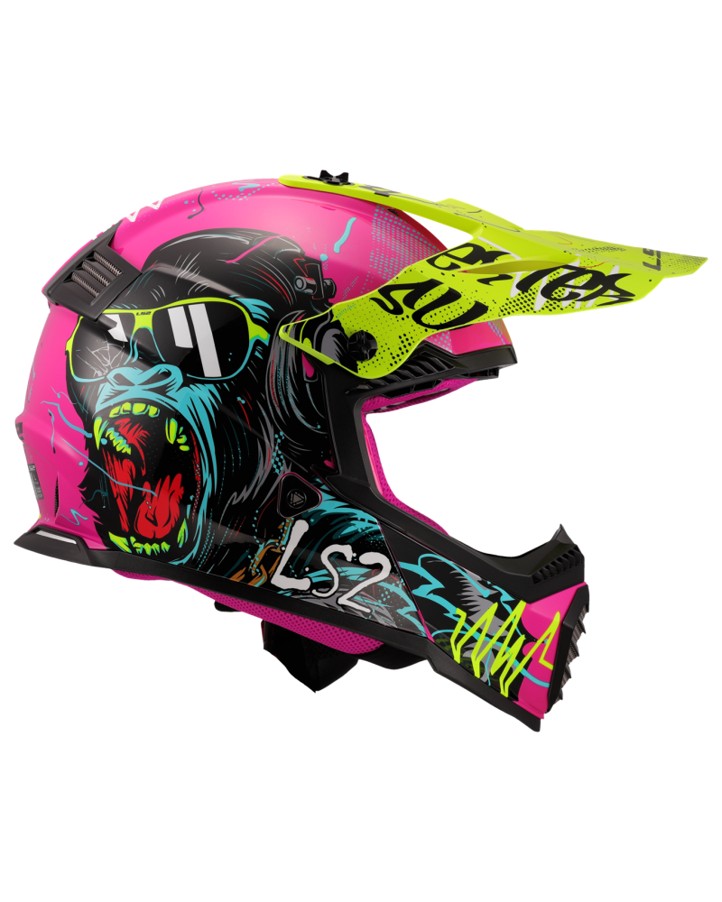 Load image into Gallery viewer, Sistema de ventilação off-road – capacete motocross infantil LS2 MX437 Fast Evo II Mini Gorilla
